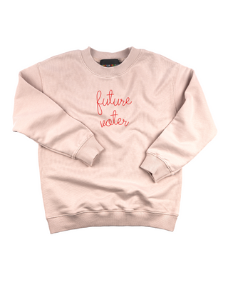 "future voter" Kids' Sweatshirt Sweatshirt Ecovest Light Pink 2T 