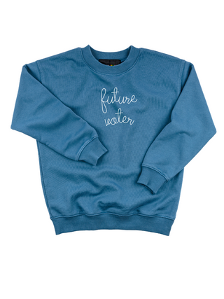 "future voter" Kids' Sweatshirt Sweatshirt Ecovest Vintage Blue 2T 