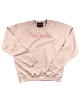 "Get Wise" Women's Sweatshirt Sweatshirt Ecovest Light Pink XS 