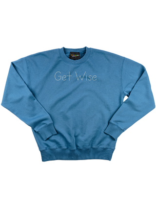 "Get Wise" Women's Sweatshirt Sweatshirt Ecovest Vintage Blue XS 