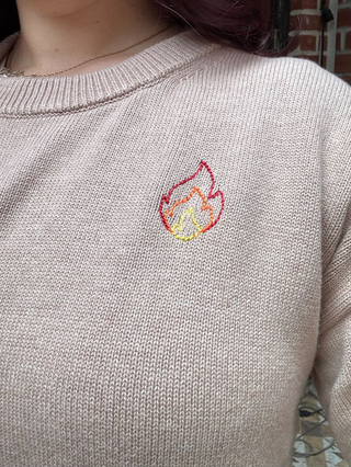 "all the cool girls" Maxine Sweater Cotton Cashmere LINGUA FRANCA NYC