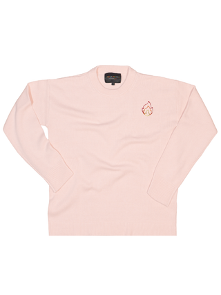 "all the cool girls" Maxine Sweater Cotton Cashmere LINGUA FRANCA NYC Pale Pink XS