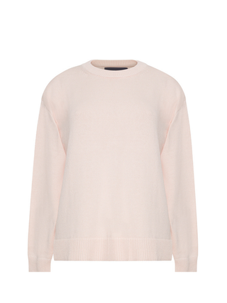 Custom Maxine Sweater Cotton Cashmere LINGUA FRANCA NYC Pale Pink XS