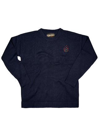 "all the cool girls" Maxine Sweater Cotton Cashmere LINGUA FRANCA NYC Navy XS