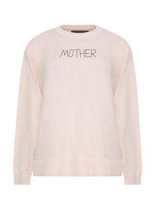 "mother" Maxine Sweater Cotton Cashmere LINGUA FRANCA NYC Pale Pink XS