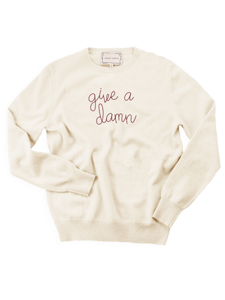 "give a damn" Women's Crewneck Sweater Donation100d   