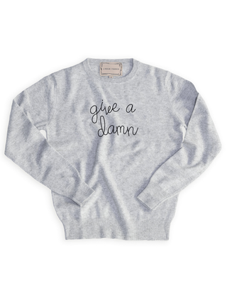 "give a damn" Women's Crewneck Sweater Donation100d Smoke XS 