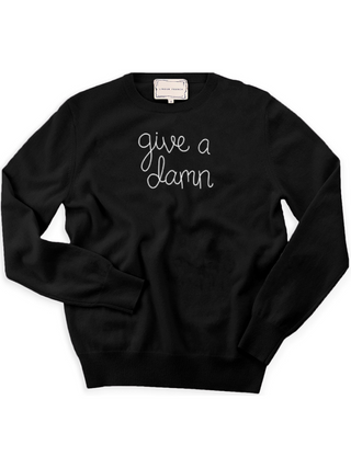 "give a damn" Men's Crewneck Sweater LINGUA FRANCA NYC   