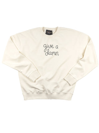 "give a damn" Women's Sweatshirt Sweatshirt Ecovest Cream XS 