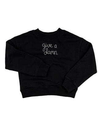 "give a damn" Kids' Sweatshirt Sweatshirt Ecovest Black 2T 