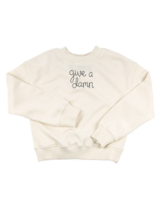 "give a damn" Kids' Sweatshirt Sweatshirt Ecovest Cream 2T 