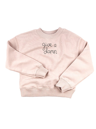 "give a damn" Kids' Sweatshirt Sweatshirt Ecovest Light Pink 2T 