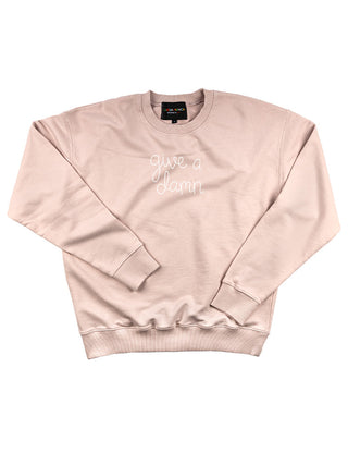 "give a damn" Men's Sweatshirt Sweatshirt Ecovest Light Pink S 