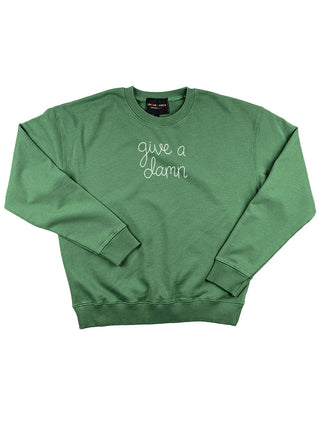 "give a damn" Women's Sweatshirt Sweatshirt Ecovest Vintage Green XS 