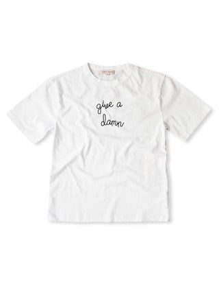 "give a damn" T-Shirt T-Shirt Lingua Franca White XS 