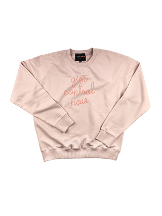 "gun control now" Women's Sweatshirt Sweatshirt Ecovest Light Pink XS 