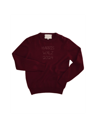 "harris walz 2024" Crewneck Sweater Donation10p Maroon XS 