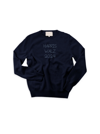 "harris walz 2024" Crewneck Sweater Donation10p Navy XS 