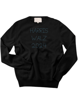 "harris walz 2024" Men's Crewneck Sweater Donation10p Black XS 