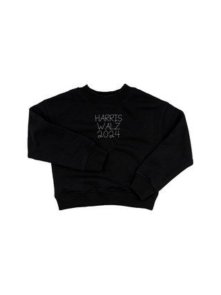 "harris walz 2024" Kids' Sweatshirt Sweatshirt Ecovest Black 2T 