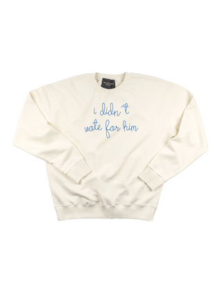 "i didn't vote for him" Men's Sweatshirt Sweatshirt Ecovest Cream S 