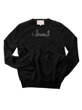 "i dissent" Crewneck Sweater Donation10p Black XS 