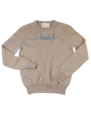 "i dissent" Crewneck Sweater Donation10p Oatmeal XS 