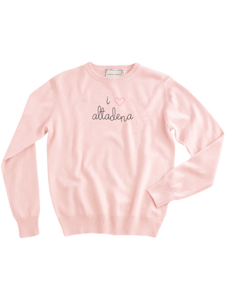 "i heart altadena" Women's Crewneck Cashmere Core Donation20p Pale Pink XS