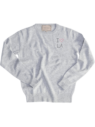 "i heart LA" Men's Crewneck Sweater Donation Smoke XS