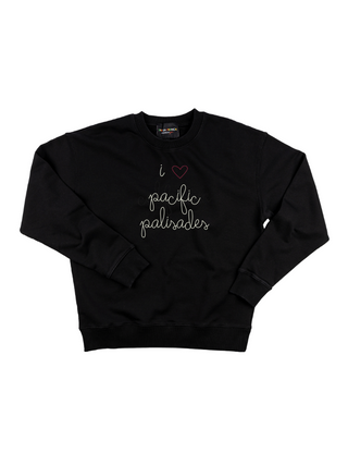 "i heart pacific palisades" Women's Sweatshirt Sweatshirt Donation20p Black XS