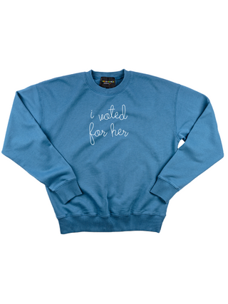 "i voted for her" Men's Sweatshirt Sweatshirt Ecovest Vintage Blue S 