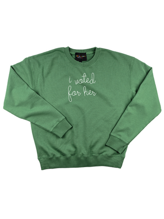 "i voted for her" Men's Sweatshirt Sweatshirt Ecovest Vintage Green S 