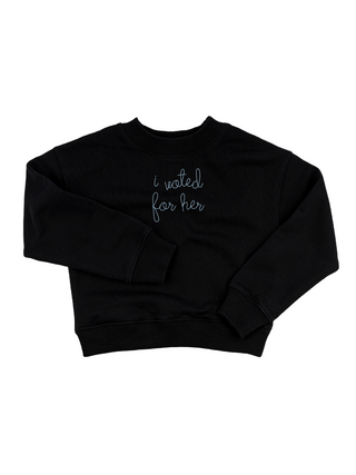 "i voted for her" Kids' Sweatshirt Sweatshirt Ecovest Black 2T 