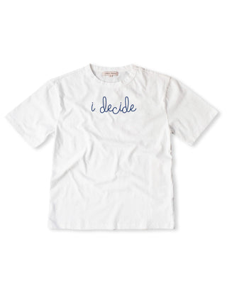 "i decide" T-Shirt  Lingua Franca NYC White XS 