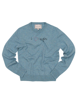 "i heart npr" Women's Crewneck Cashmere Core LINGUA FRANCA NYC