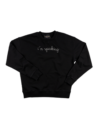 "i'm speaking" Men's Sweatshirt Sweatshirt Ecovest Black S 