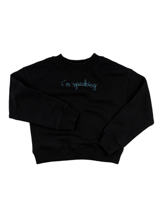 "i'm speaking" Kids' Sweatshirt Sweatshirt Ecovest Black 2T 