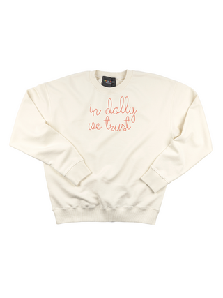 "in dolly we trust" Women's Sweatshirt Sweatshirt Ecovest Cream XS 