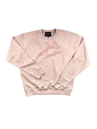 "in dolly we trust" Women's Sweatshirt Sweatshirt Ecovest Light Pink XS 