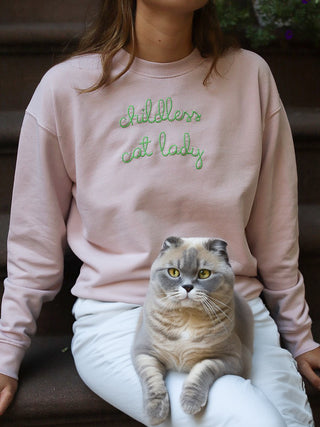 "childless cat lady" Women's Sweatshirt Sweatshirt Ecovest   