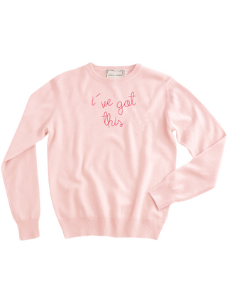 "i've got this" Crewneck Sweater Lingua Franca NYC Inc. Pale Pink XS 