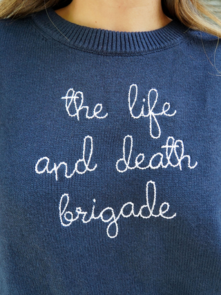 "the life and death brigade" Maxine Sweater Cotton Cashmere LINGUA FRANCA NYC