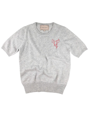 Lobster Sweater Short Sleeve Sweater Lingua Franca NYC   