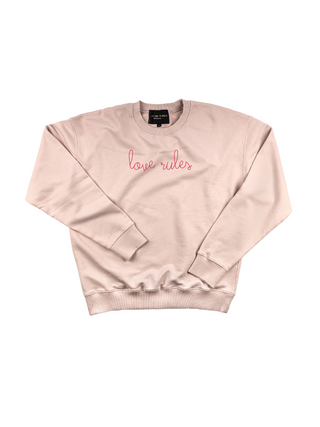 "love rules" Women's Sweatshirt Sweatshirt Ecovest Light Pink XS