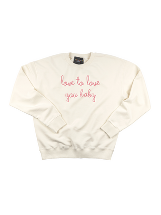 "love to love you baby" Women's Sweatshirt Sweatshirt Ecovest Cream XS