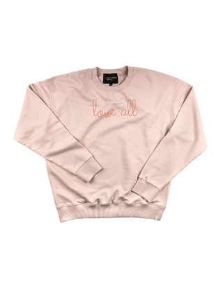 "love all" Women's Sweatshirt Sweatshirt Ecovest Light Pink XS 