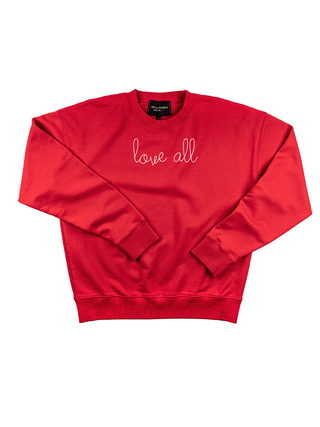 "love all" Women's Sweatshirt Sweatshirt Ecovest Red XS 