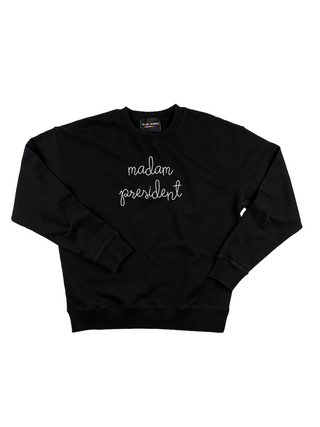 "madam president" Women's Sweatshirt Sweatshirt Ecovest Black XS 