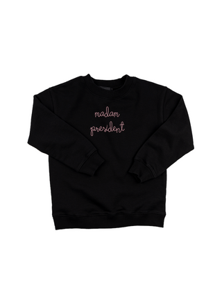 "madam president" Kids' Sweatshirt Sweatshirt Ecovest Black 2T 