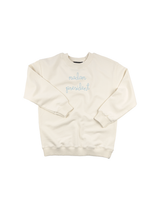 "madam president" Kids' Sweatshirt Sweatshirt Ecovest Cream 2T 